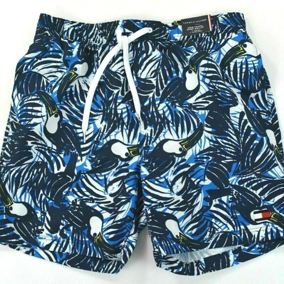 Tommy Hilfiger Men's Board Drawstring Swimwear Shorts - Picture 1 of 10